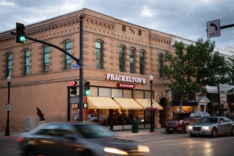 Exterior of Frackelton's Restaurant in downtown Sheridan, Wyoming