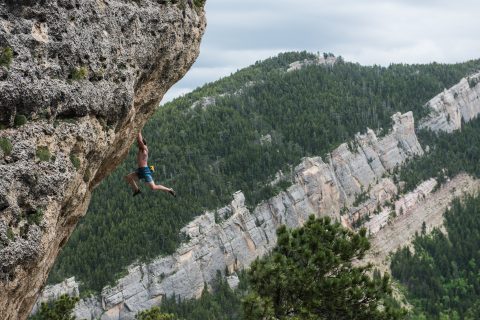 Adventurous climber tackle the challenging rock faces in Story, Wyoming, in the Bighorn Mountains serves as a top destination for outdoor sports enthusiasts.